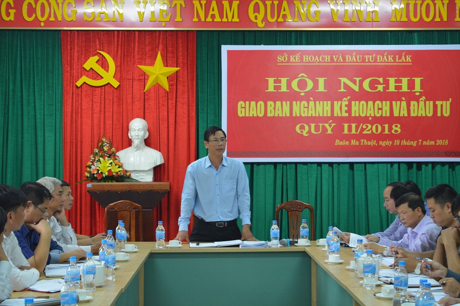 Hội nghị giao ban ngành Kế hoạch và Đầu tư 6 tháng đầu năm 2018.