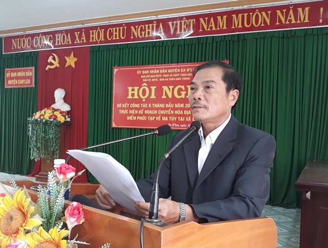 Ea H’leo: Sơ kết 1 năm thực hiện kế hoạch chuyển hóa địa bàn trọng điểm, phức tạp về ma túy tại xã Ea Wy