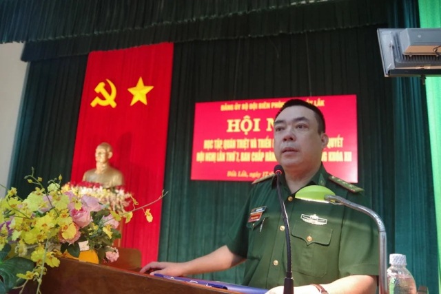 Đảng ủy BĐBP tỉnh Đắk Lắk học tập, quán triệt và triển khai thực hiện Nghị quyết Hội nghị Trung ương 7 (Khoá XII)