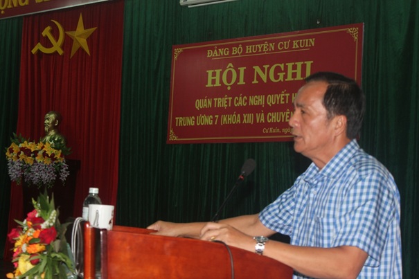 Huyện ủy Cư Kuin quán triệt Nghị quyết Hội nghị Trung ương 7 (khóa XII) của Đảng