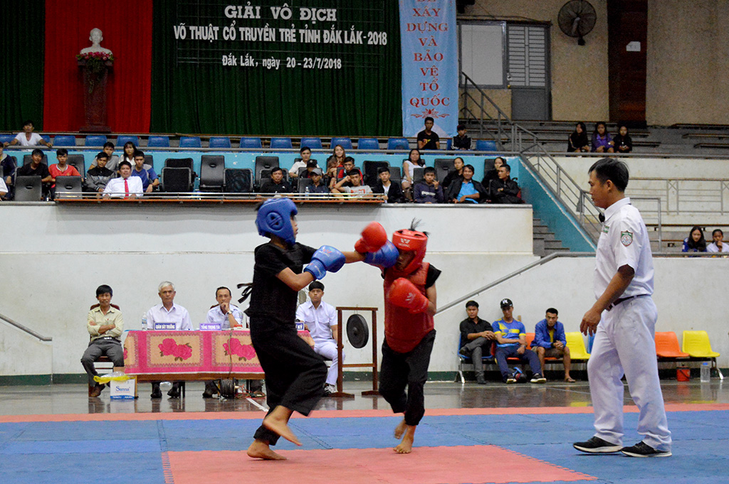 151 vận động viên tham gia Giải vô địch Võ thuật Cổ truyền trẻ tỉnh Đắk Lắk năm 2018