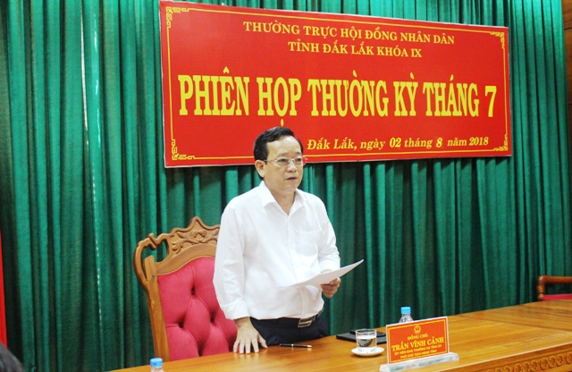 Thường trực Hội đồng Nhân dân tỉnh triển khai nhiệm vụ công tác tháng 08/2018