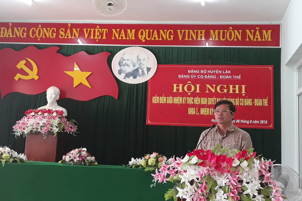 Hội nghị kiểm điểm giữa nhiệm kỳ thực hiện Nghị quyết Đại hội Đảng bộ Cơ quan Đảng – Đoàn thể khóa I, nhiệm kỳ 2015 – 2020