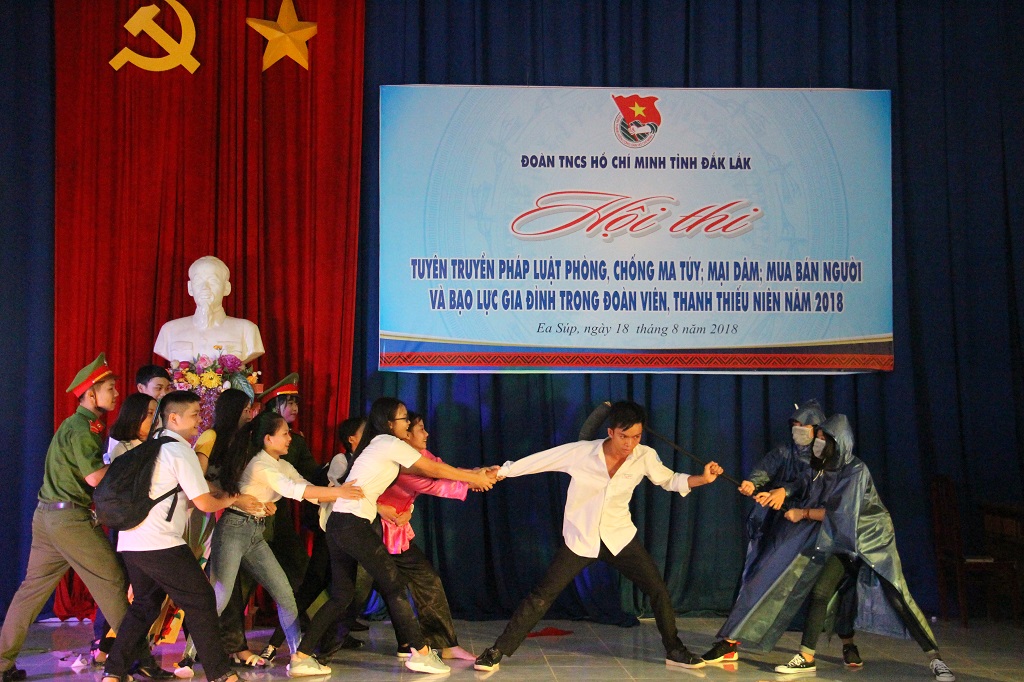 Sôi nổi Hội thi “Tuyên truyền pháp luật phòng, chống ma túy, mại dâm, mua bán người và bạo lực gia đình” tại huyện Ea Súp năm 2018