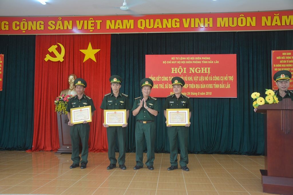 BĐBP tỉnh Đắk Lắk tổng kết đợt thu hồi vũ khí, vật liệu nổ tàng trữ trái phép trên địa bàn khu vực biên giới