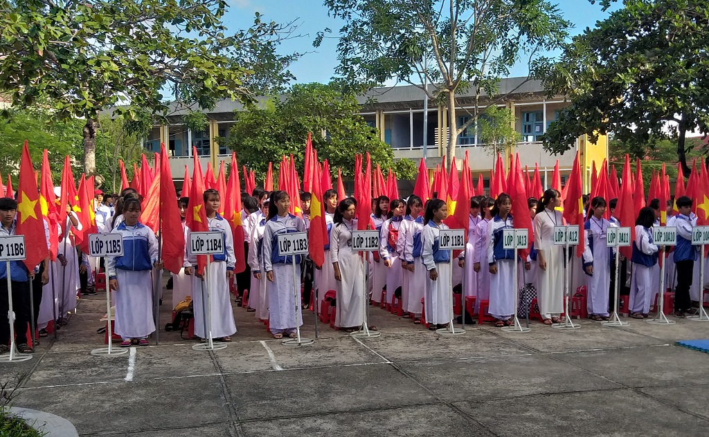 100% đơn vị trường học trên địa bàn huyện M’Đrắk tổ chức Lễ khai giảng năm học mới