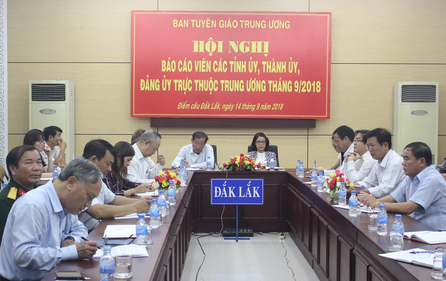 Hội nghị trực tuyến báo cáo viên Trung ương tháng 9/2018
