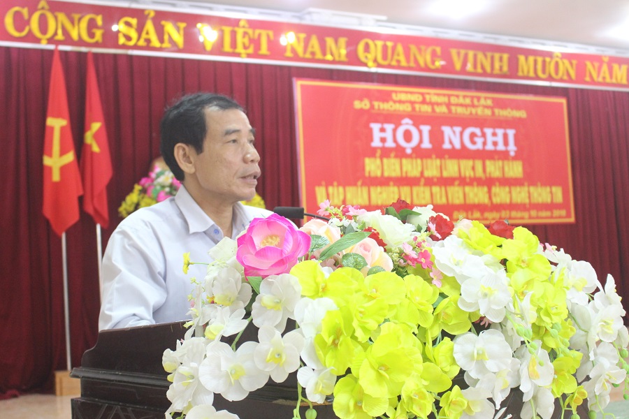 Hội nghị phổ biến pháp luật lĩnh vực in, phát hành và tập huấn nghiệp vụ kiểm tra viễn thông, công nghệ thông tin