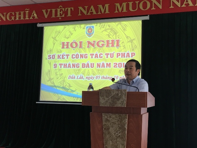 Hội nghị sơ kết công tác tư pháp 9 tháng đầu năm 2018