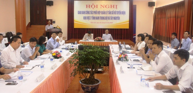 Hội nghị giao ban công tác phối hợp quản lý tần số vô tuyến điện khu vực 7 tỉnh Nam Trung Bộ và Tây Nguyên.