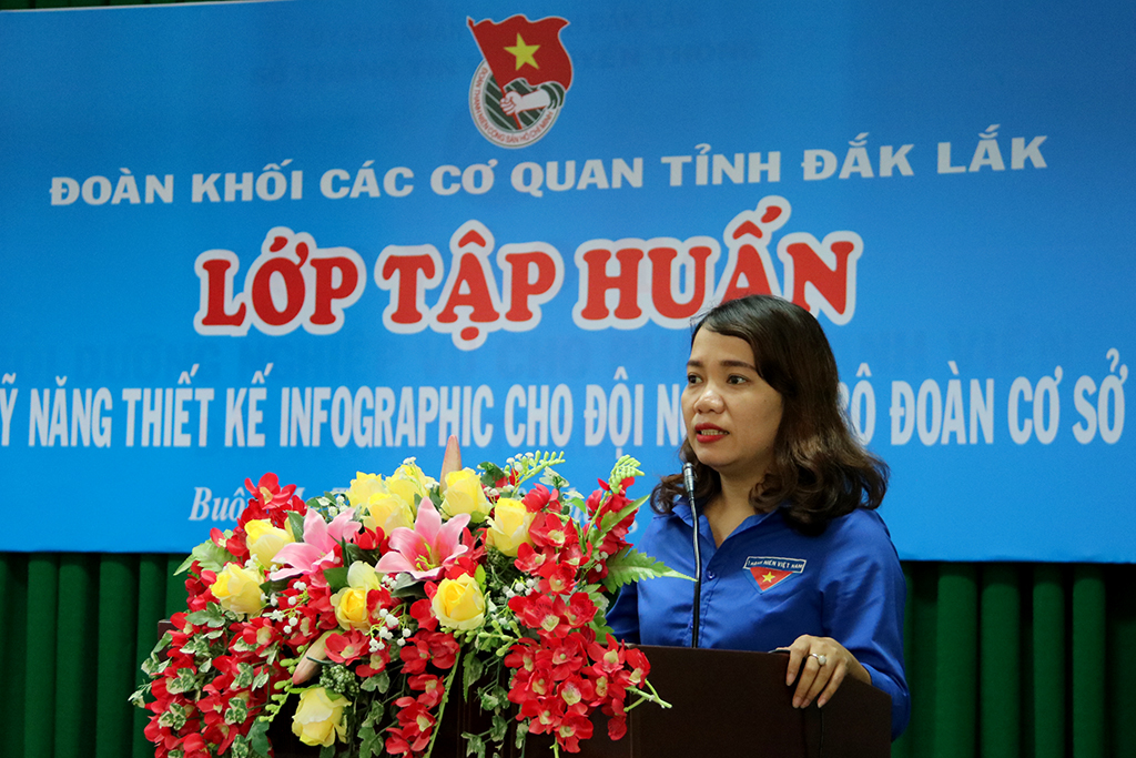 Đoàn khối các cơ quan tỉnh: Tập huấn kỹ năng thiết kế infographic cho cán bộ đoàn cơ sở