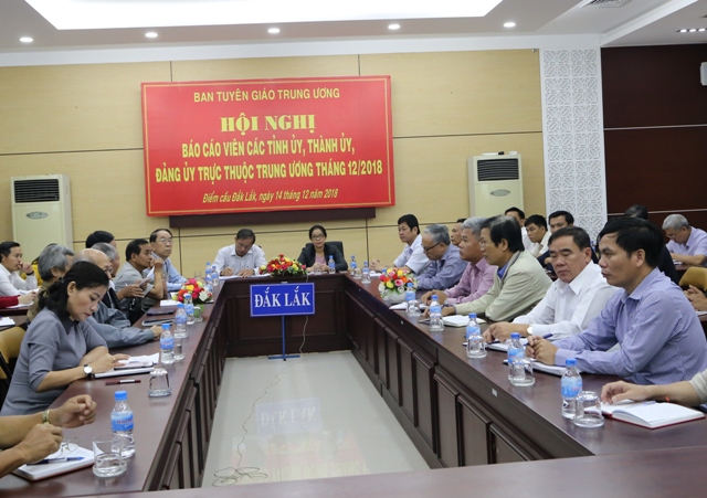 Hội nghị trực tuyến báo cáo viên tháng 12/2018.