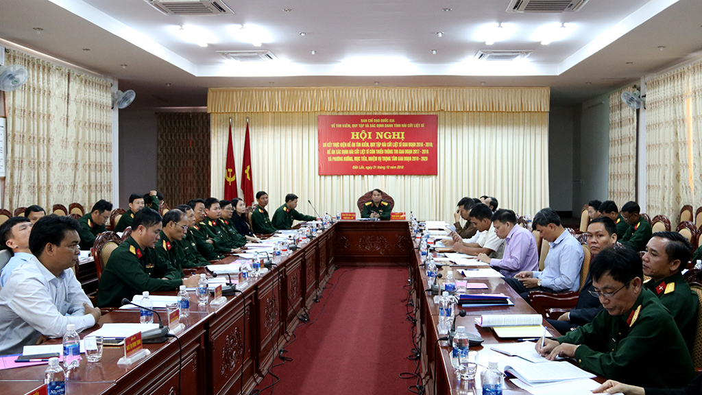 Hội nghị Sơ kết thực hiện các đề án tìm kiếm, quy tập và xác định danh tính hài cốt liệt sĩ giai đoạn 2016-2018