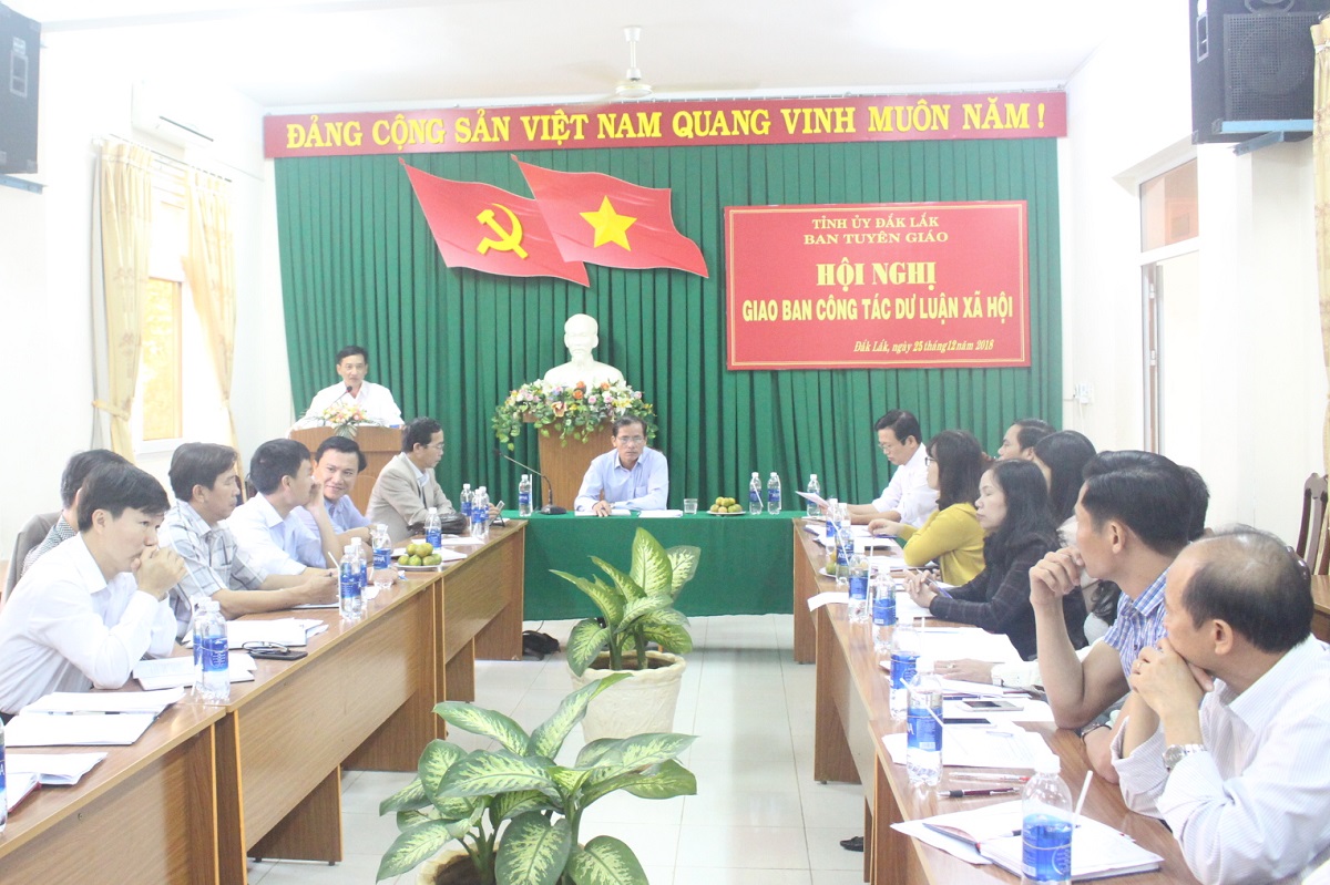 Hội nghị giao ban công tác dư luận xã hội tháng 12/2018