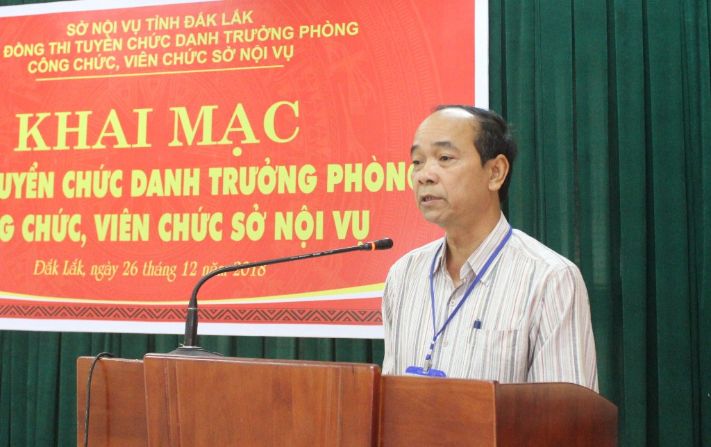 Khai mạc kỳ thi tuyển chức danh Trưởng phòng Công chức viên chức Sở Nội vụ