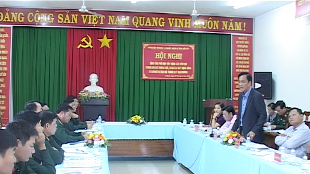 Ban Thường vụ Đảng ủy Quân sự tỉnh làm việc tại huyện Cư Kuin về công tác quân sự, quốc phòng