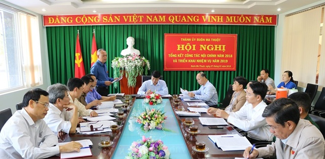 Thành ủy Buôn Ma Thuột tổ chức Hội nghị tổng kết công tác Nội chính năm 2018 và triển khai một số nhiệm vụ năm 2019