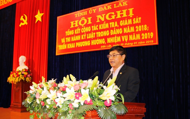 Ban Thường vụ Tỉnh ủy triển khai công tác kiểm tra, giám sát và thi hành kỷ luật trong Đảng năm 2019