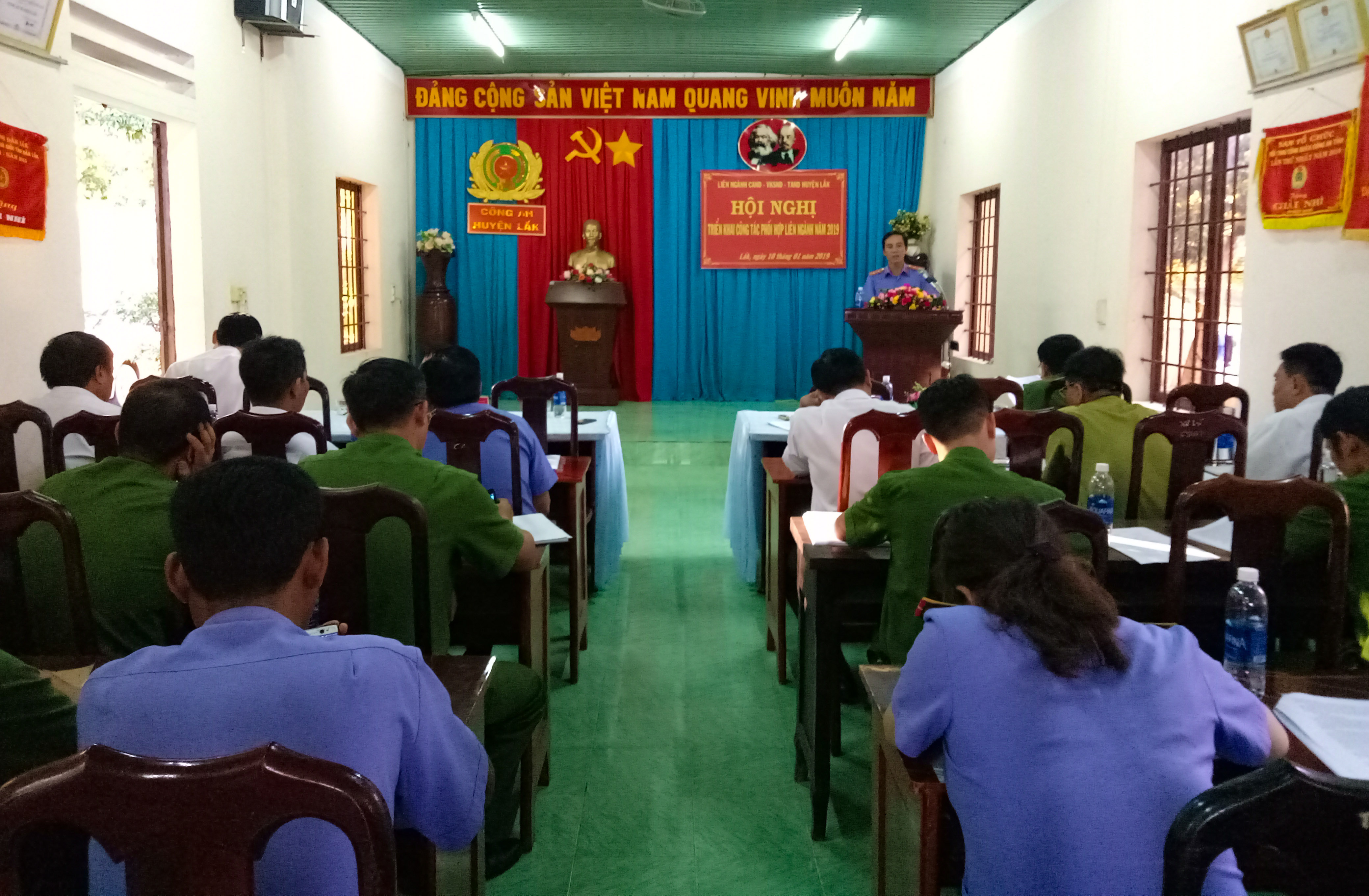 Hội nghị tổng kết công tác phối hợp liên ngành Công an- Viện KSND - TAND huyện Lắk năm 2018