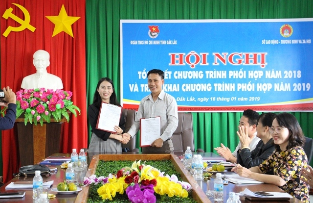 Hội nghị tổng kết chương trình phối hợp giữa Tỉnh đoàn và Sở Lao động – Thương binh và Xã hội năm 2018