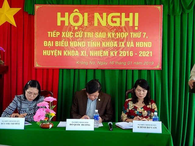 Đoàn Đại biểu HĐND tỉnh và huyện tiếp xúc cử tri tại xã Krông Nô và xã Nam Ka, huyện Lắk