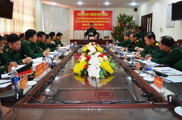 Ban Chỉ đạo 1389 Bộ Quốc phòng kiểm tra và làm việc tại Bộ Chỉ huy Bộ đội Biên phòng tỉnh Đắk Lắk.