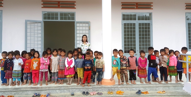 Niềm vui của học sinh nơi bản Mông