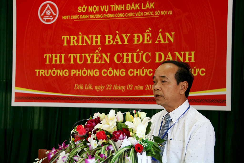 Kỳ thi tuyển chức danh Trưởng phòng Công chức viên chức Sở Nội vụ: Hoàn thành vòng thi Trình bày đề án