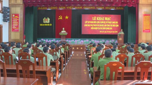 Công an tỉnh tập huấn điều lệnh cho hơn 150 lãnh đạo chỉ huy và cán bộ chiến sĩ