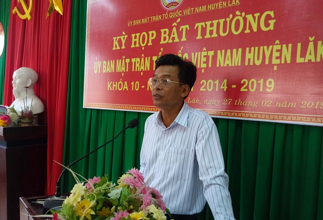 Ủy ban MTTQVN huyện Lắk tổ chức kỳ họp bất thường khóa X, nhiệm kỳ (2014-2019)