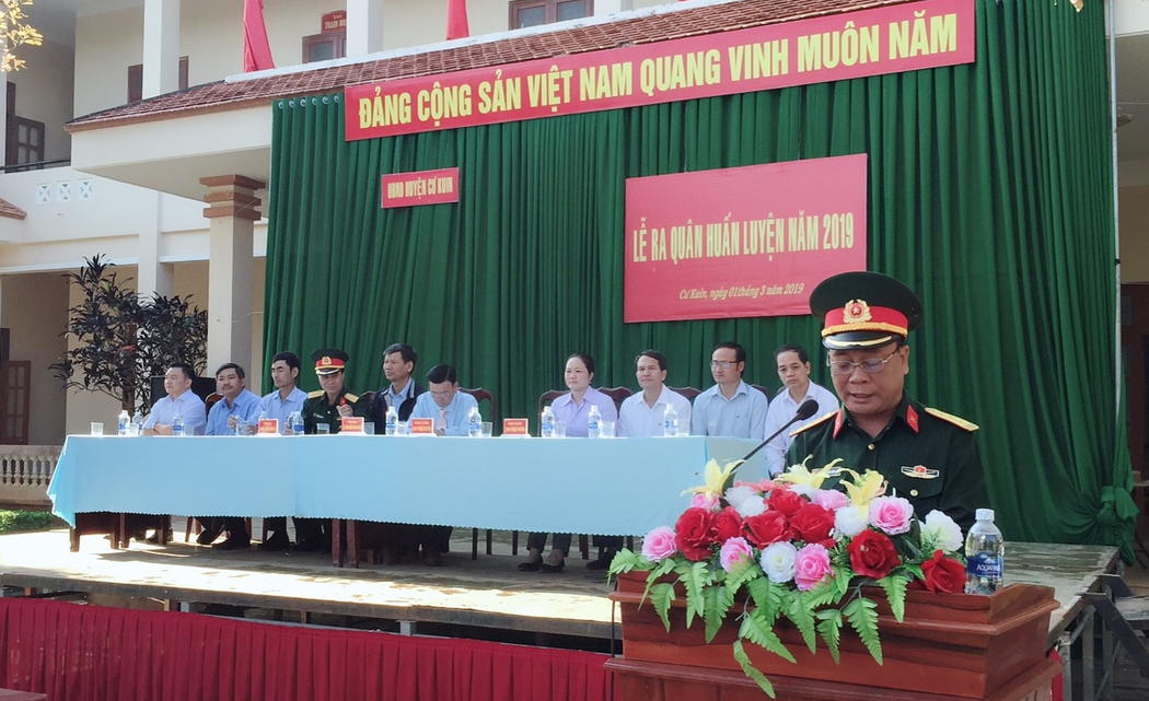 Ban Chỉ huy Quân sự huyện Cư Kuin tổ chức ra quân huấn luyện năm 2019