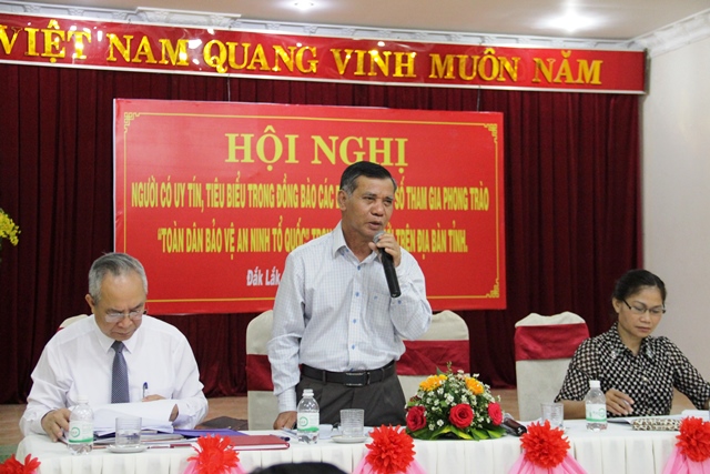 Gặp mặt người có uy tín, tiêu biểu trong đồng bào dân tộc thiểu số tham gia phong trào toàn dân bảo vệ an ninh tổ quốc