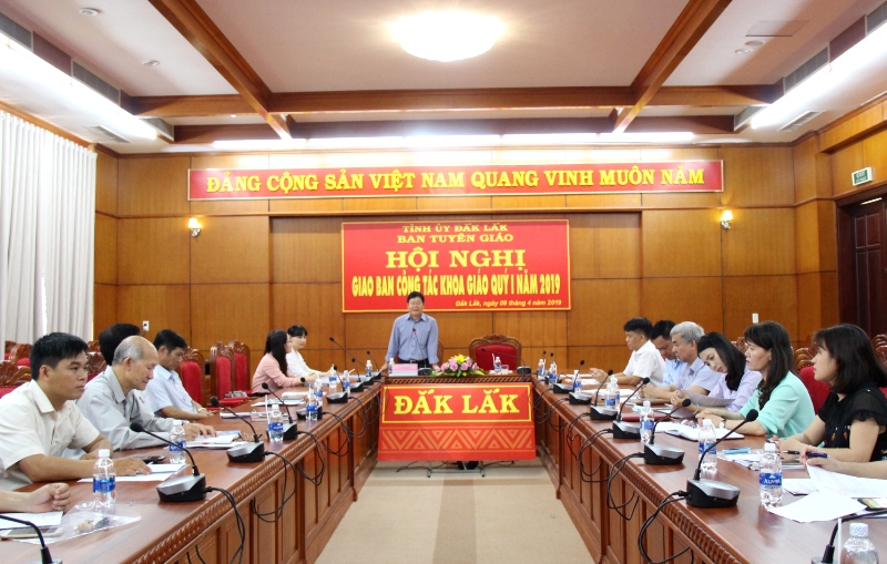 Giao ban công tác khoa giáo Quý I năm 2019