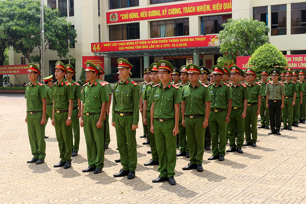 Công an tỉnh Đắk Lắk sẵn sàng cho Hội thi điều lệnh, quân sự, võ thuật CAND lần thứ 5, năm 2019
