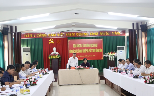 Thường trực Tỉnh ủy làm việc tại Sở Nông nghiệp và Phát triển nông thôn Đắk Lắk