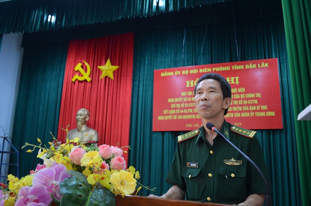 Đảng ủy BĐBP tỉnh Đắk Lắk quán triệt các Nghị quyết, Chỉ thị, Kết luận của Bộ Chính trị, Ban Bí thư và Quân ủy Trung ương