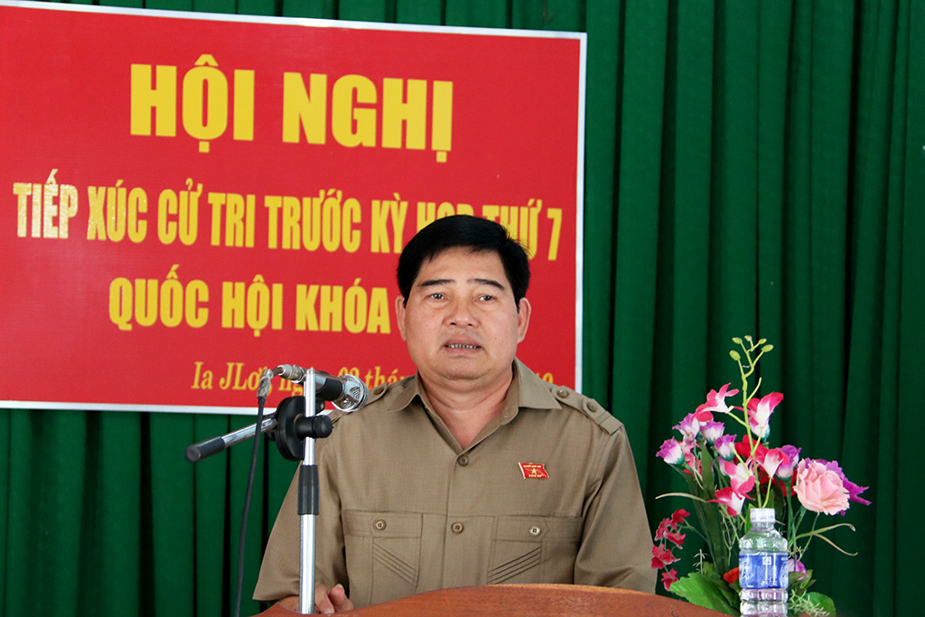 Đoàn Đại biểu Quốc hội tỉnh tiếp xúc cử tri xã Ia Jlơi, huyện Ea Súp