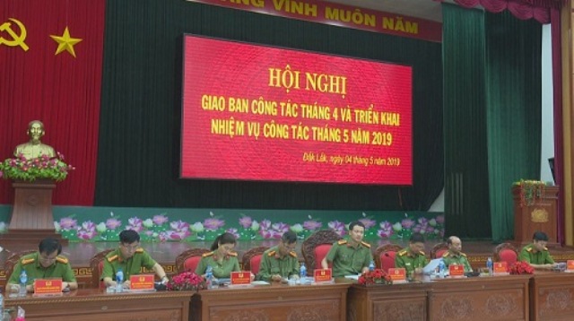 Công an tỉnh Đắk Lắk giao ban công tác tháng 5
