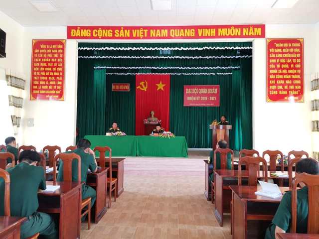 Ban CHQS huyện M’Đrắk tổ chức Đại hội quân nhân nhiệm kỳ 2019 – 2021