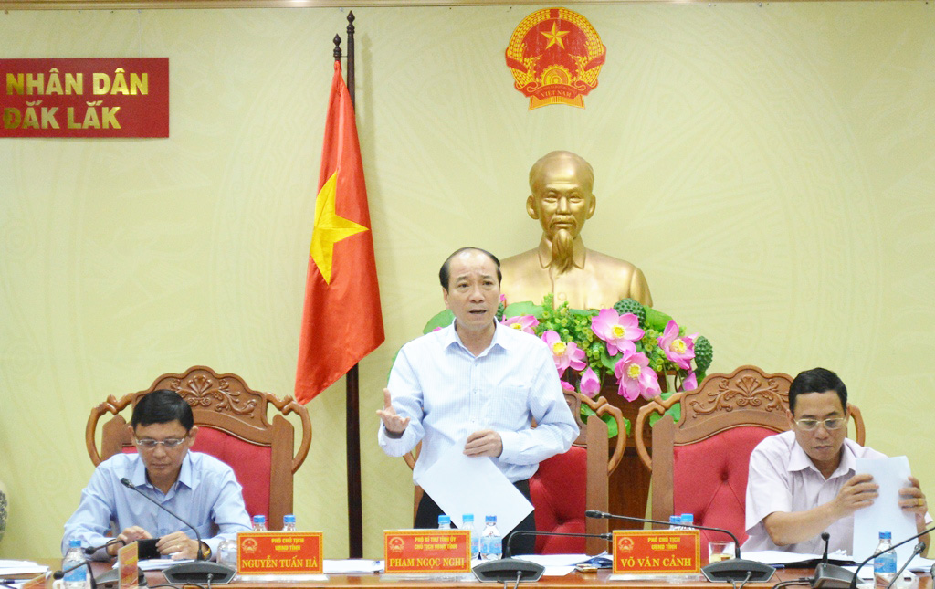 UBND tỉnh họp thông qua nội dung trình Kỳ họp thứ 8, HĐND tỉnh khóa IX