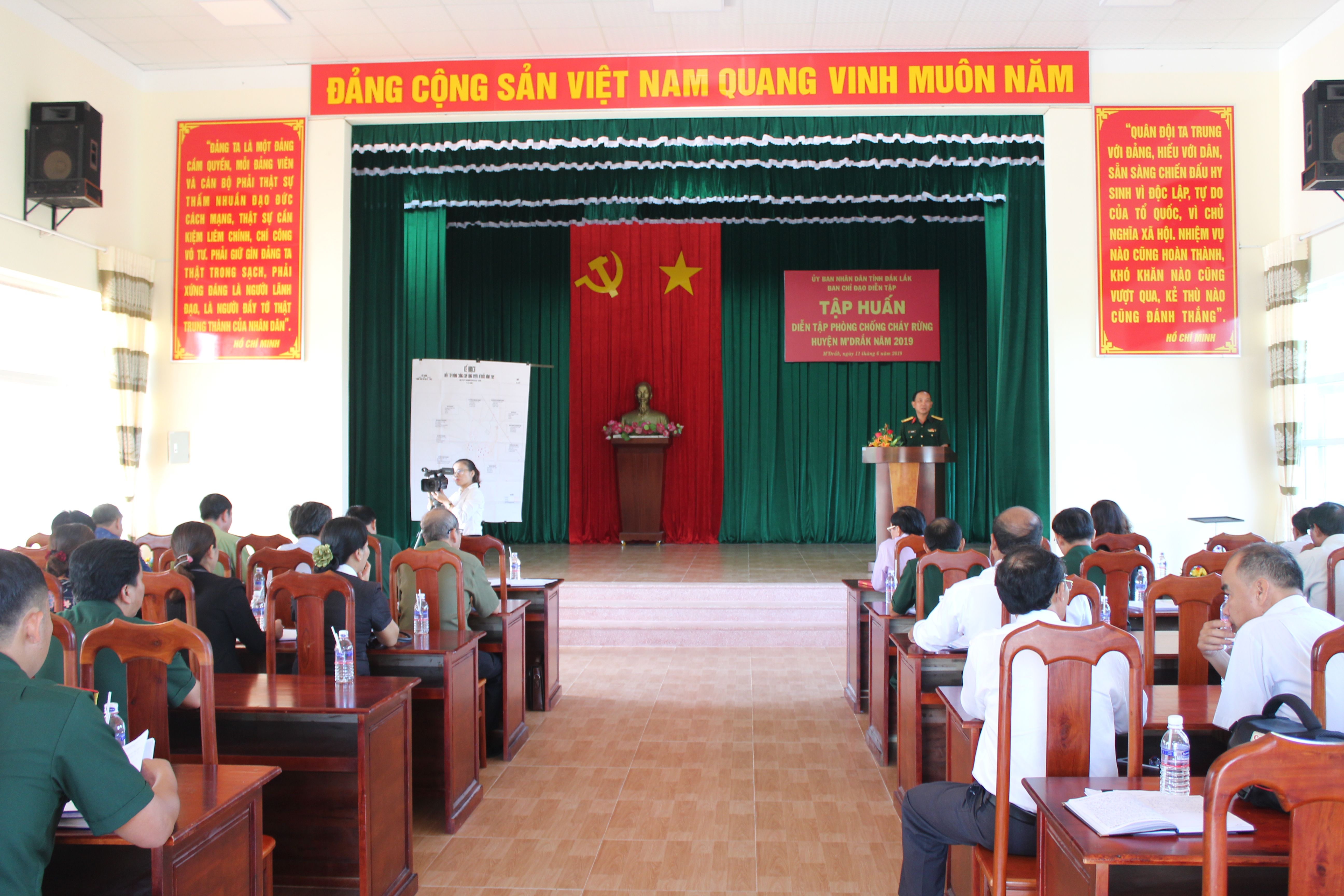 Tập huấn Diễn tập phòng chống cháy rừng huyện M’Đrắk năm 2019