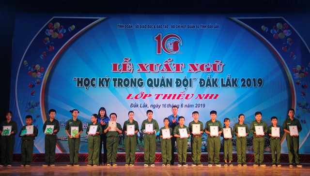 Lễ xuất ngũ chương trình “Học kỳ trong quân đội” lớp thiếu nhi năm 2019