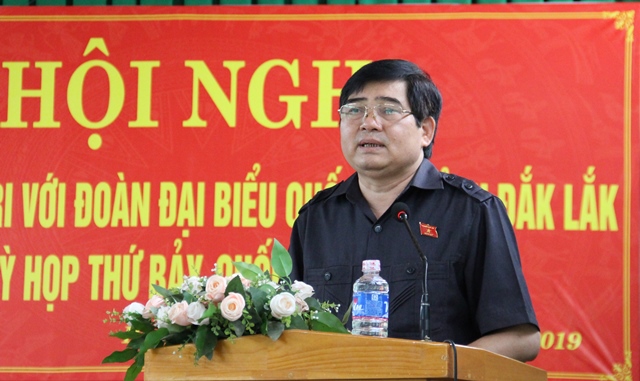 Đoàn Đại biểu Quốc hội tỉnh tiếp xúc cử tri tại xã Bông Krang, huyện Lắk