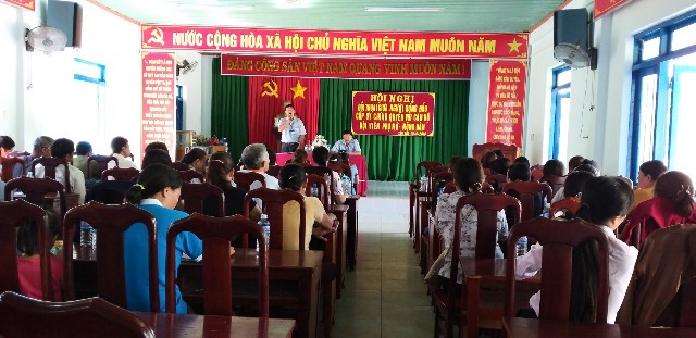 Hội Liên hiệp Phụ nữ xã Tân Hòa, huyện Buôn Đôn tổ chức Hội nghị Đối thoại giữa người đứng đầu cấp ủy, chính quyền với cán bộ, hội viên phụ nữ - nông dân.