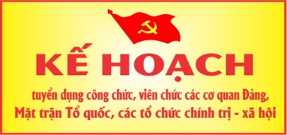 Tuyển dụng công chức, viên chức các cơ quan Đảng, UBMT Tổ quốc và các đoàn thể năm 2019