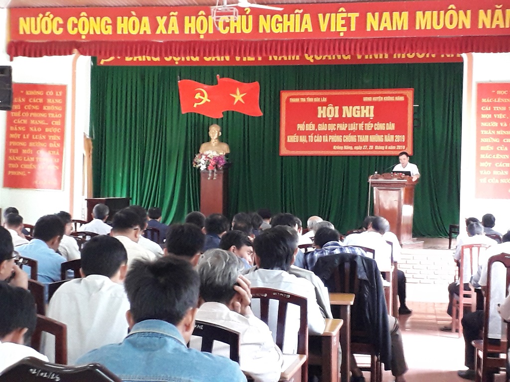 Huyện Krông Năng: Tổ chức Hội nghị tập huấn phổ biến pháp luật năm 2019