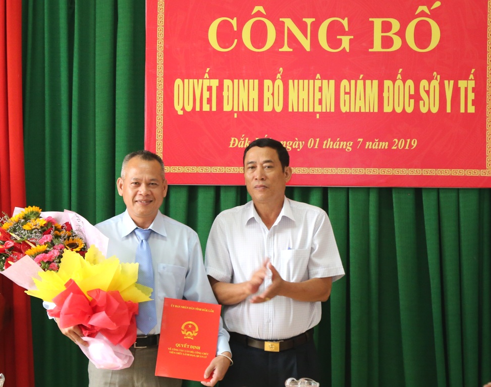 Công bố Quyết định bổ nhiệm Giám đốc Sở Y tế