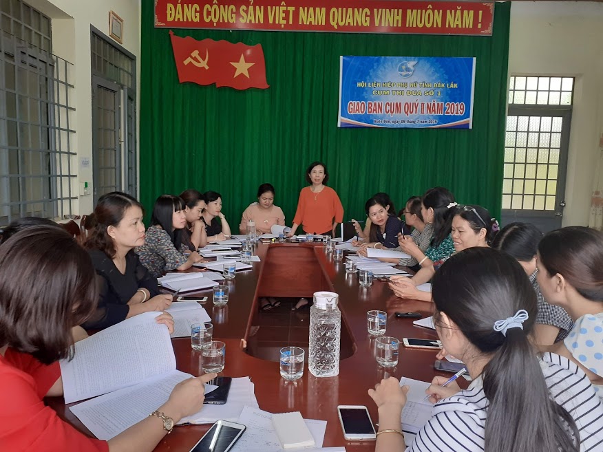 Hội nghị giao ban phong trào phụ nữ và công tác Hội 6 tháng đầu năm 2019 Cụm thi đua số 1 - Hội Liên hiệp Phụ nữ tỉnh