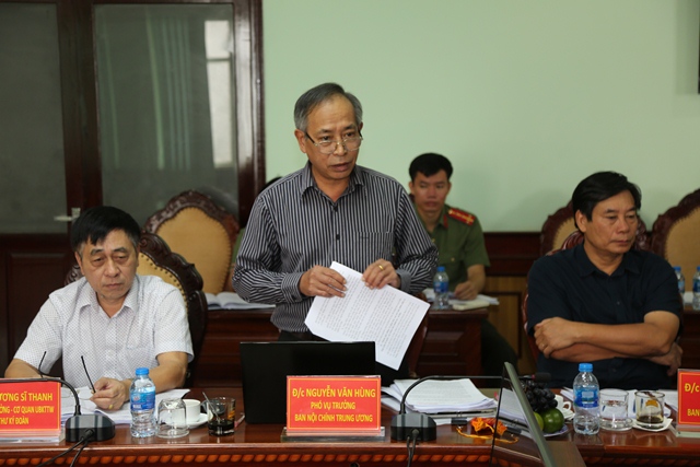 Đoàn kiểm tra của Ban Bí thư Trung ương làm việc với Đảng ủy, lãnh đạo Công an tỉnh Đắk Lắk