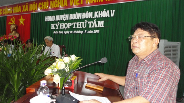 Khai mạc Kỳ họp thứ 8, HĐND huyện Buôn Đôn khóa V, nhiệm kỳ 2016 – 2021